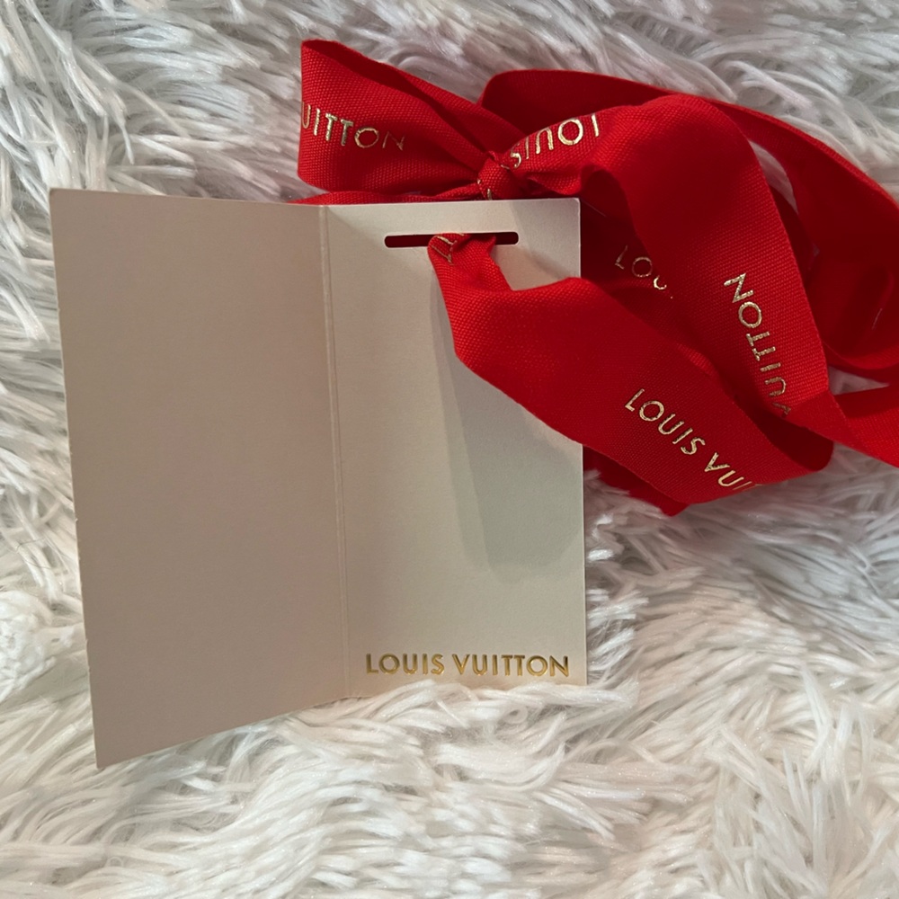 Authentic Louis Vuitton Small Gift Box, Holiday Ribbon and Holiday Gift Card - Picture 10 of 11